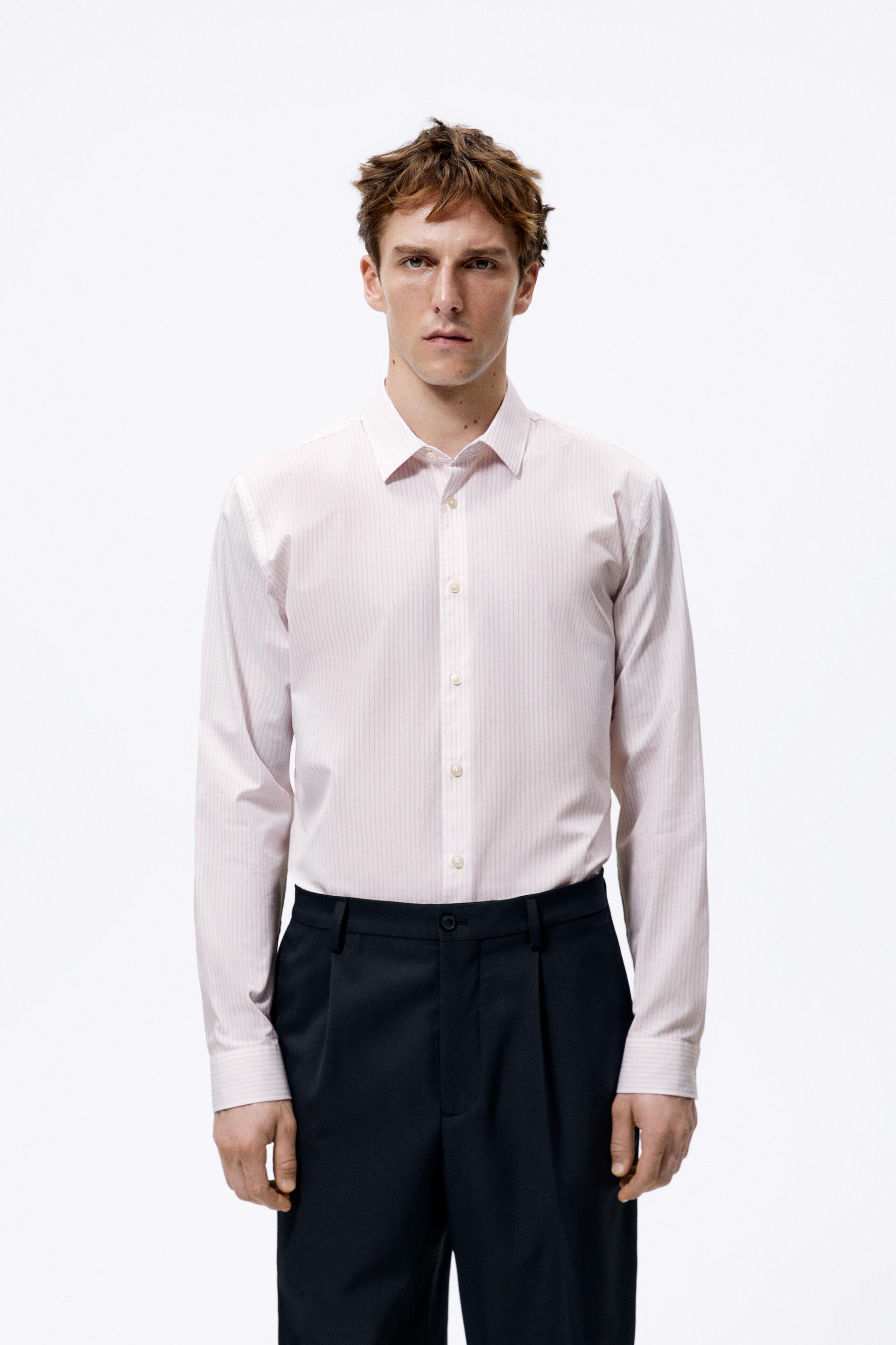 

Рубашка мужская ZARA 03090404 розовая M (доставка из-за рубежа), 03090404