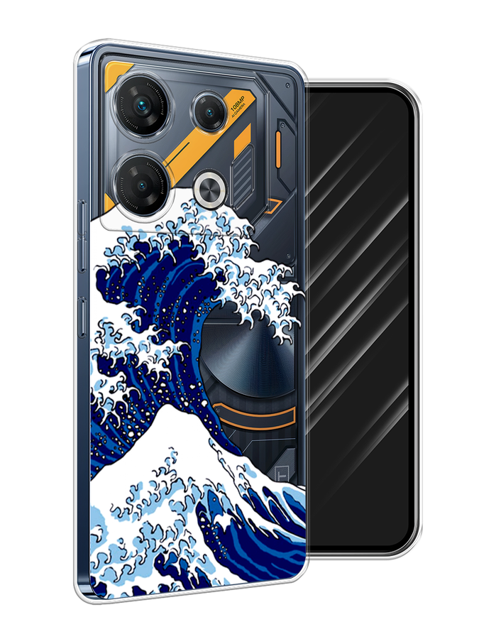 

Чехол Awog на Infinix GT 10 Pro "Волна в Канагаве", Синий;белый, 3104850-1