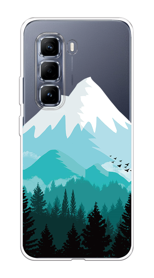 

Чехол на Infinix Hot 50 Pro Синяя снежная гора, Белый;голубой;бирюзовый, 3106950-1