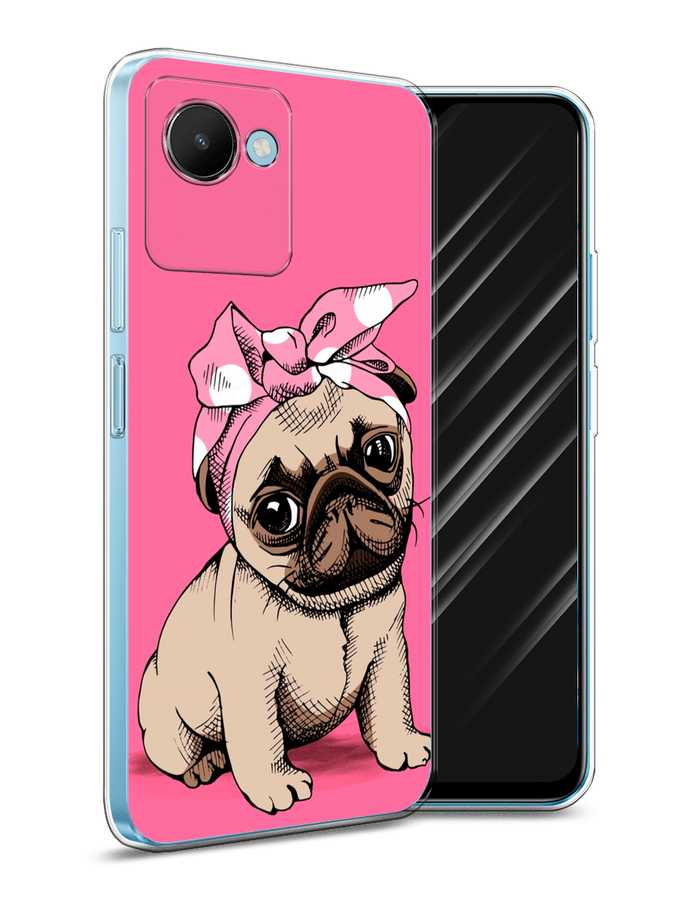 

Чехол Awog на Realme C30S 4G "Dog Pin-Up", Розовый;бежевый, 2511650-2