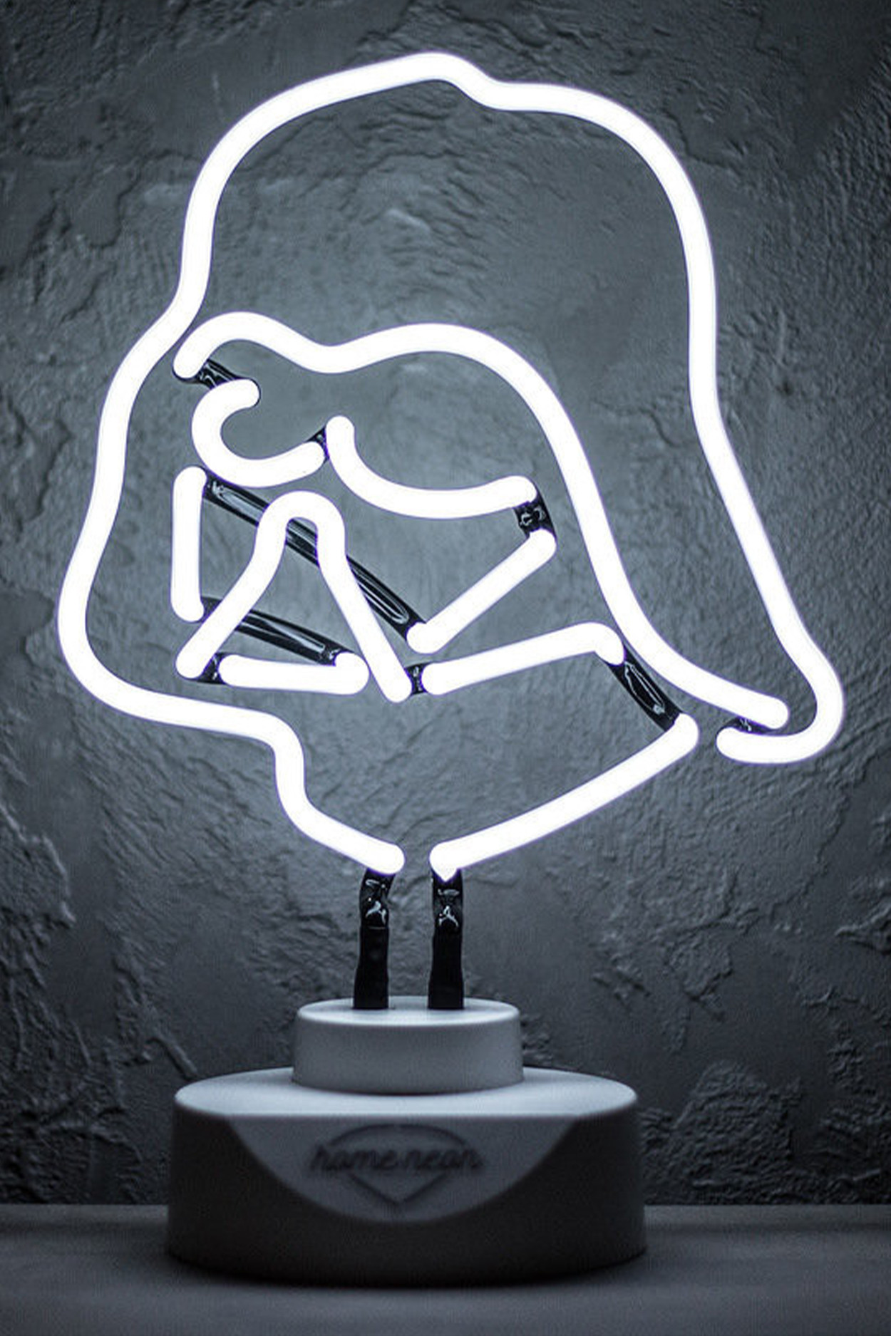 фото Неоновый светильник-ночник "дарт вейдер" белый motionlamps