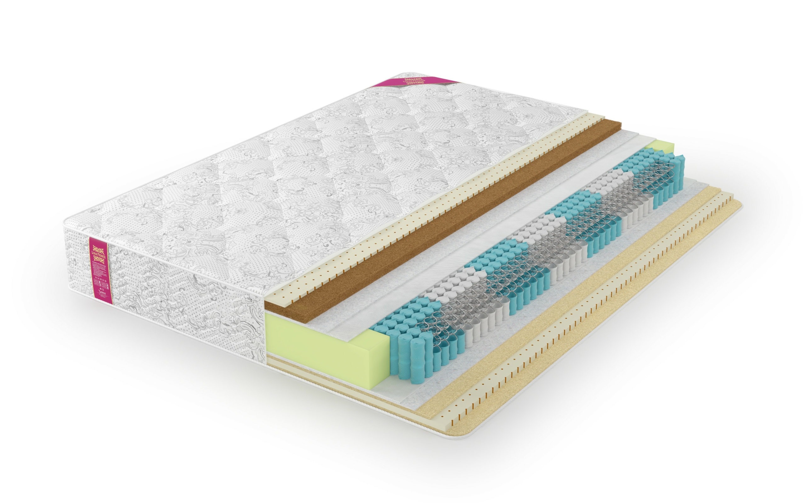 

Матрас Lonax Премиум Lorentto Lux 145х200, Бежевый;белый;серый;серебристый, Lorentto Lux