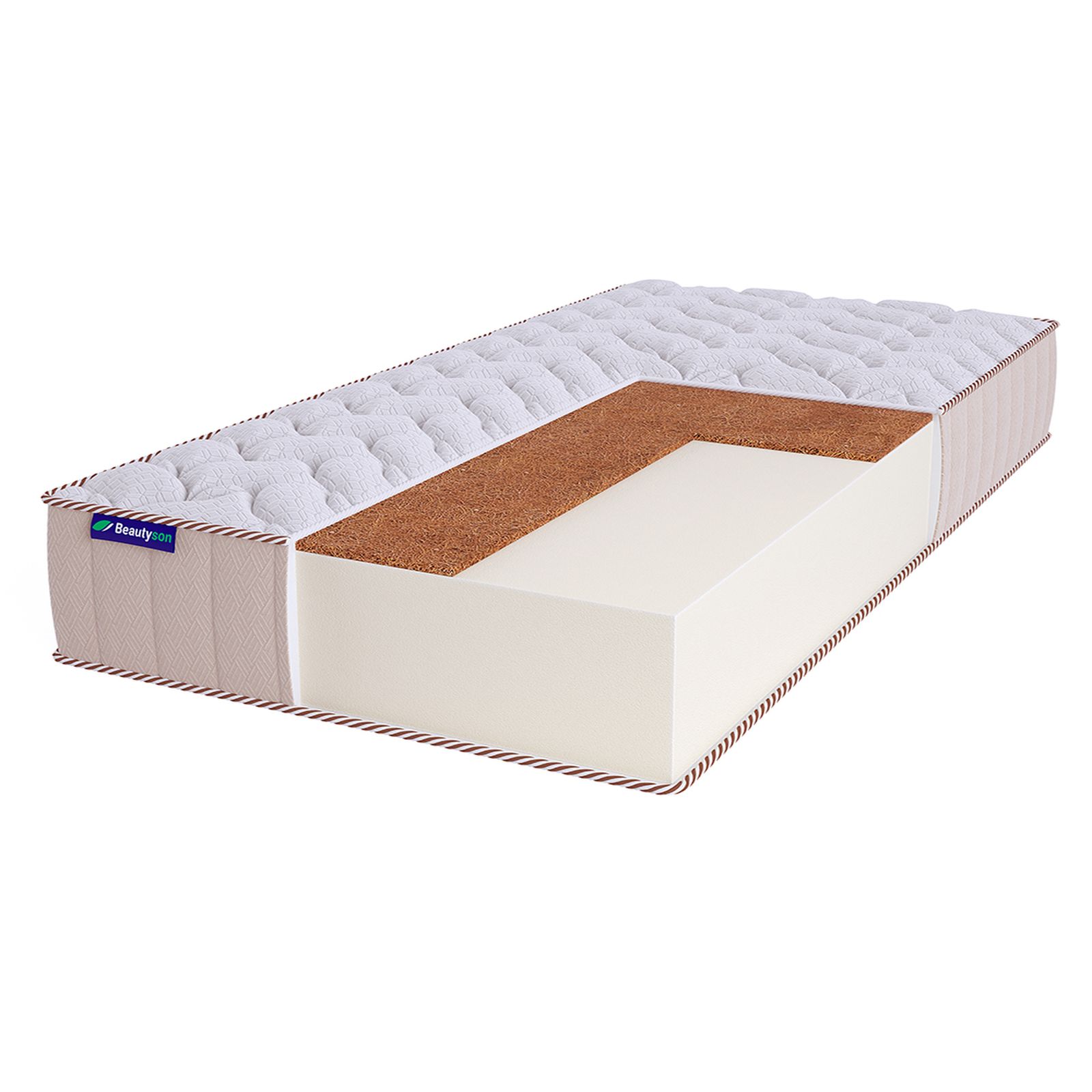 

Матрас Beautyson Roll Foam 21 Cocos Lux, 60х190, 24 см, беспружинный, Roll Foam 21 Cocos Lux