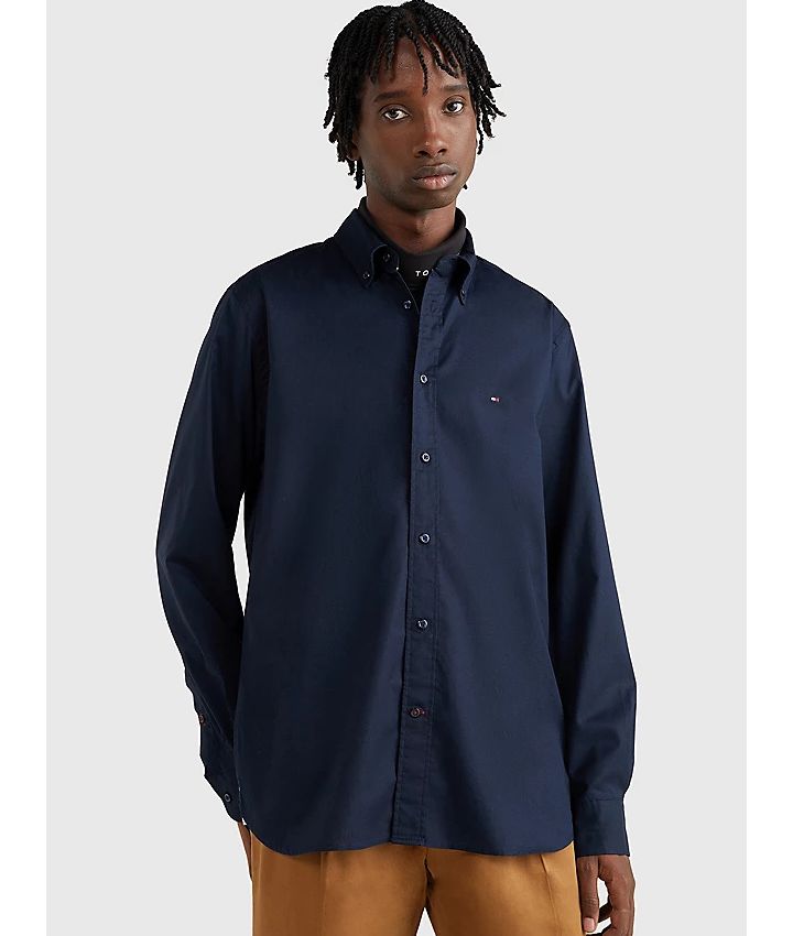 Рубашка мужская Tommy Hilfiger MW0MW25035 синяя S 9990₽