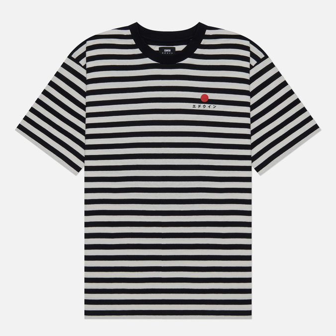 

Мужская футболка Edwin Basic Stripe чёрный, Размер L, Черный, Basic Stripe