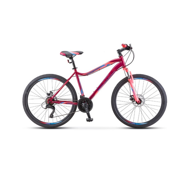

Велосипед STELS Miss-5000 MD V020 (2022), горный (взрослый), рама 18", колеса 26", фиолето, Фиолетовый;розовый