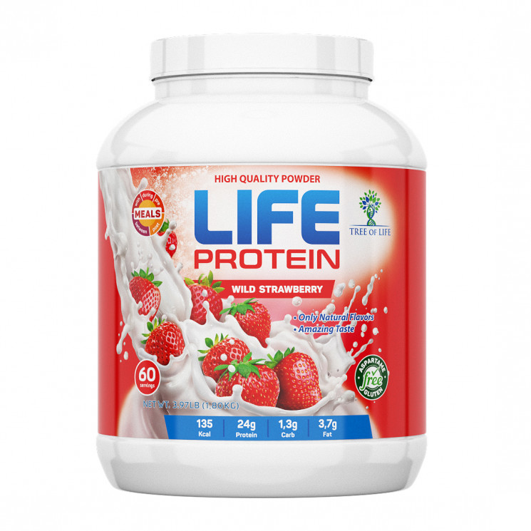 фото Протеин tree of life life protein 1800 г wild strawberry
