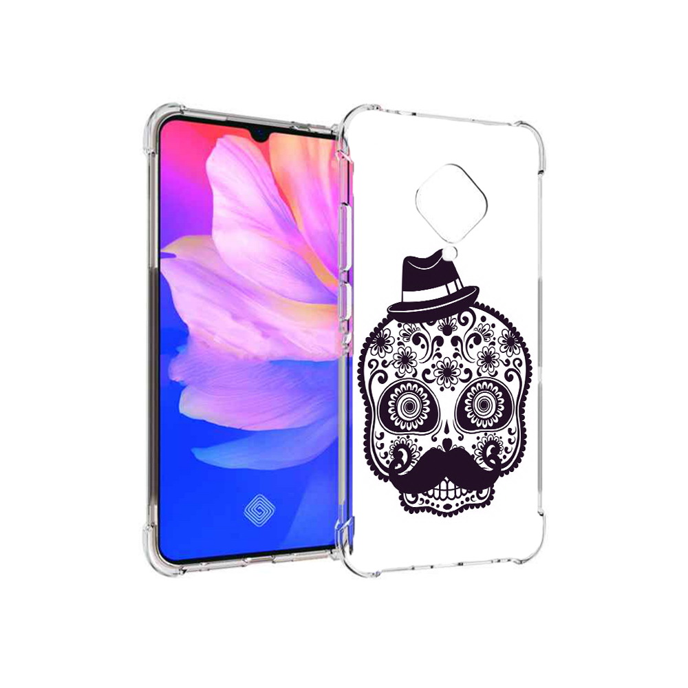 

Чехол MyPads Tocco для Vivo V17 разрисованный скелет (PT147343.378.575), Прозрачный, Tocco