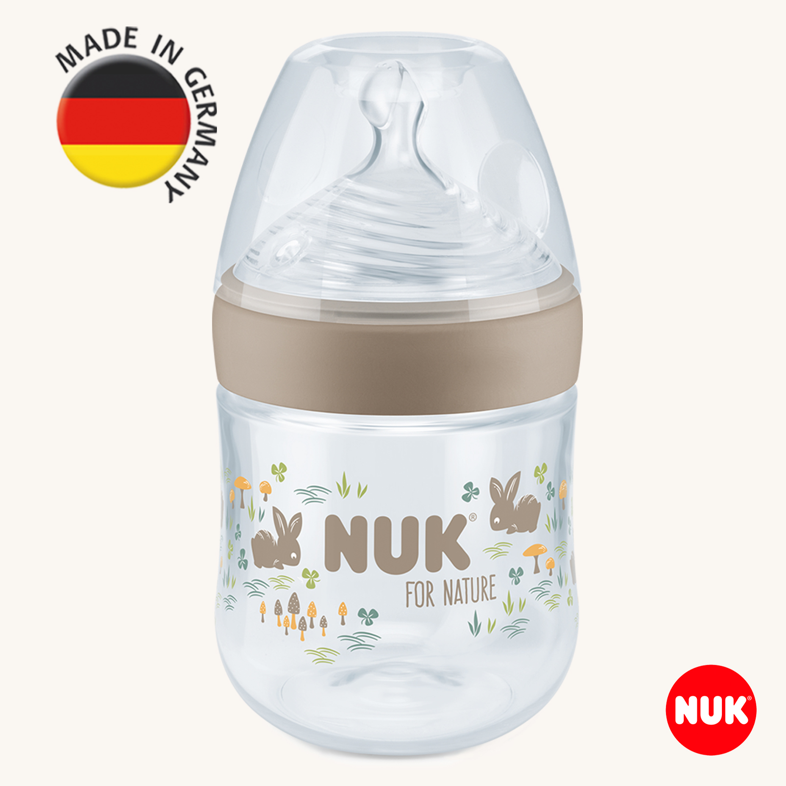 Бутылочка для кормления NUK FOR NATURE 150 мл стекло