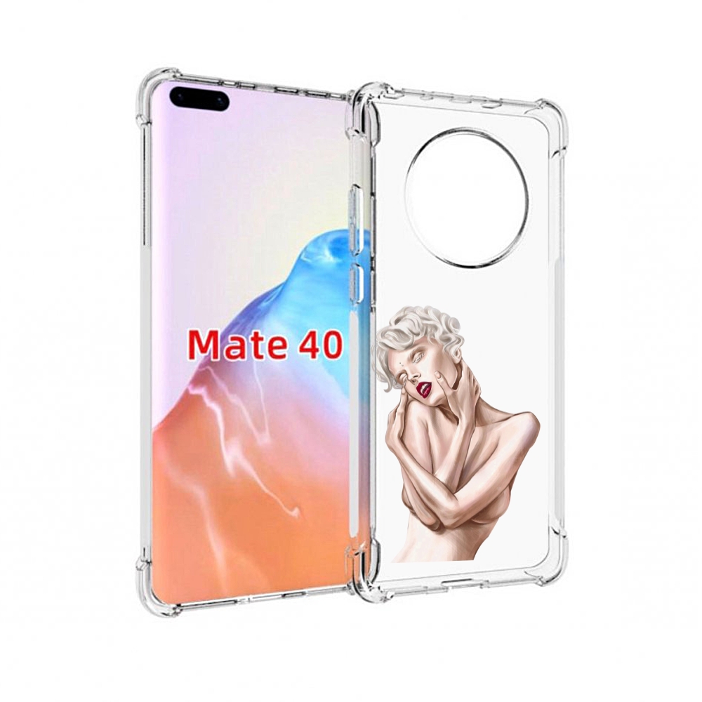 

Чехол MyPads Tocco для Huawei Mate 40 Мигера женский, Прозрачный, Tocco
