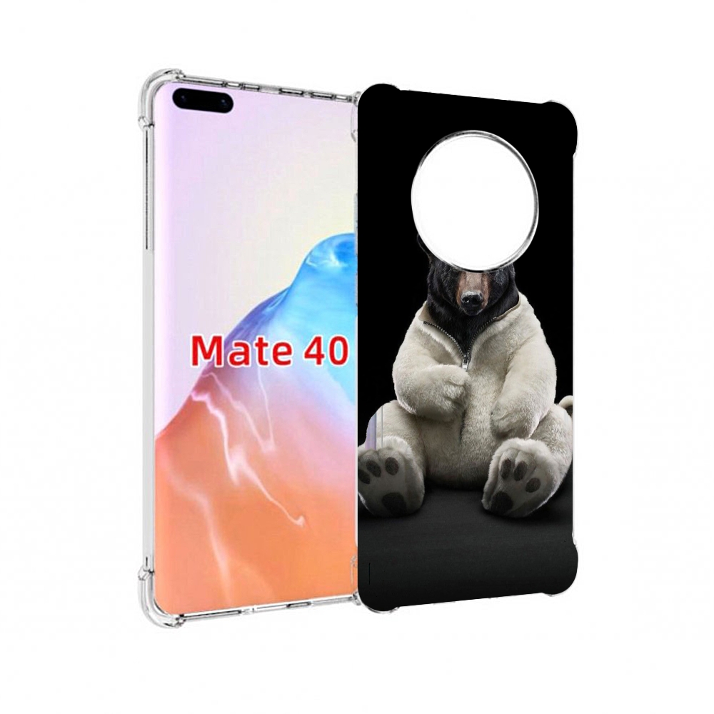 

Чехол MyPads Tocco для Huawei Mate 40 Медведь-бурый-белый, Прозрачный, Tocco