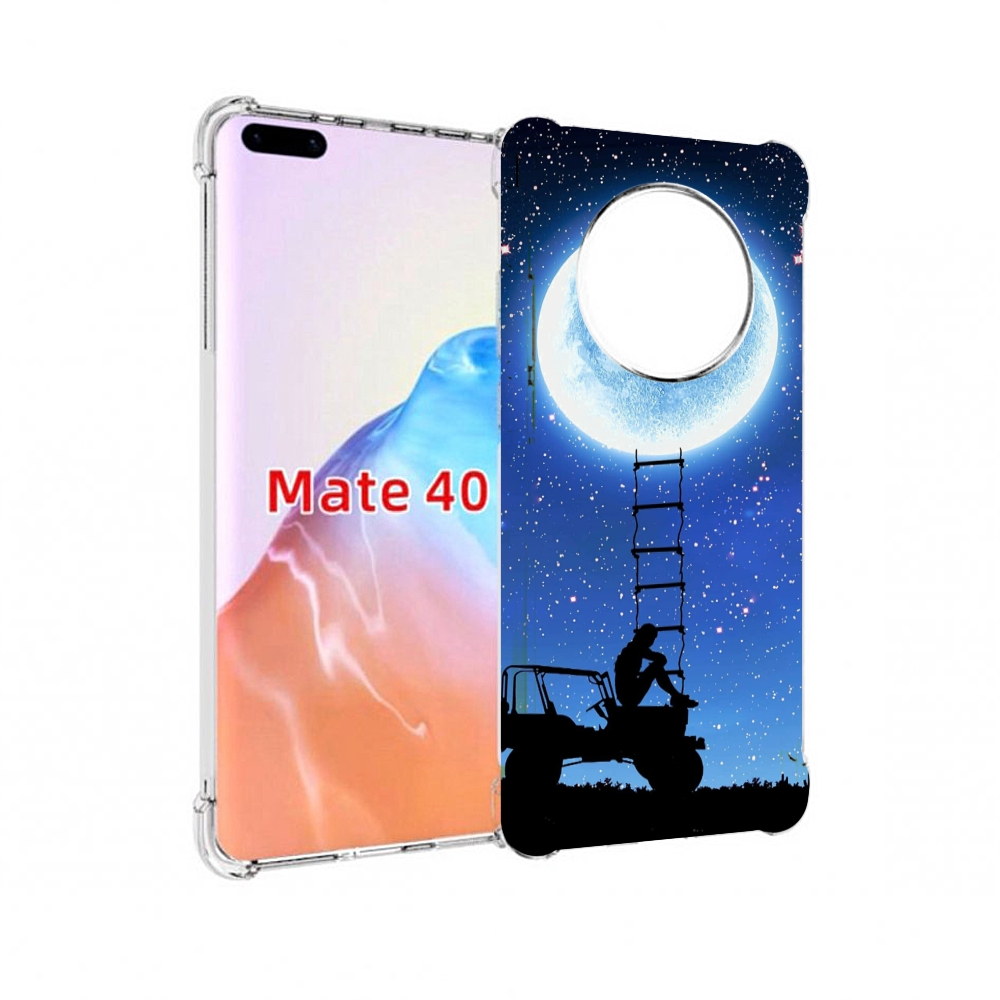 

Чехол MyPads Tocco для Huawei Mate 40 Машина-на-лун, Прозрачный, Tocco