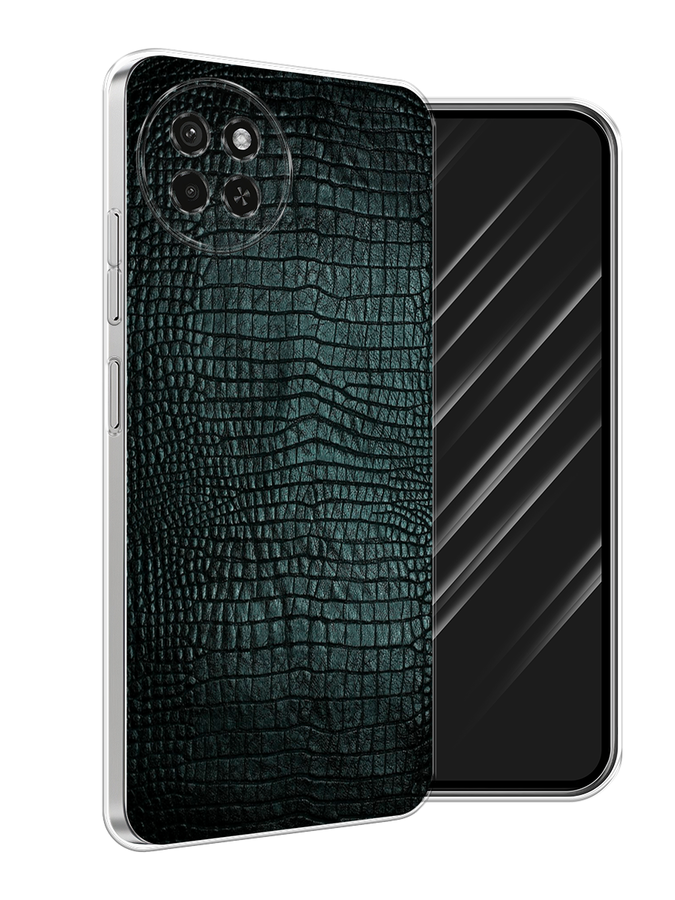 

Чехол Awog на Itel S23 "Черная змея", Черный;серый;голубой, 3201450-1