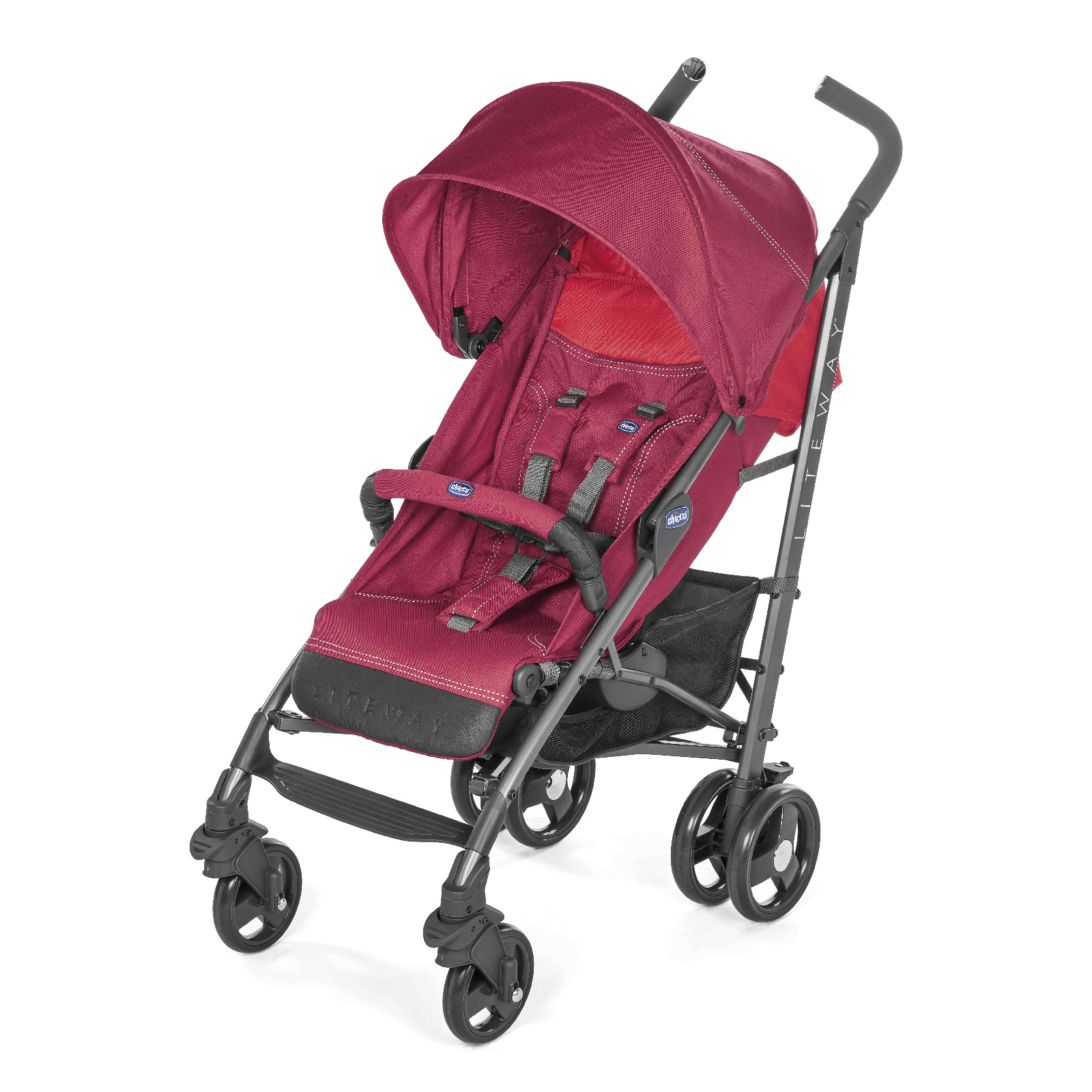 

Коляска-трость Chicco Lite Way 3 Top Red Berry (с бампером), Lite Way 3 Top
