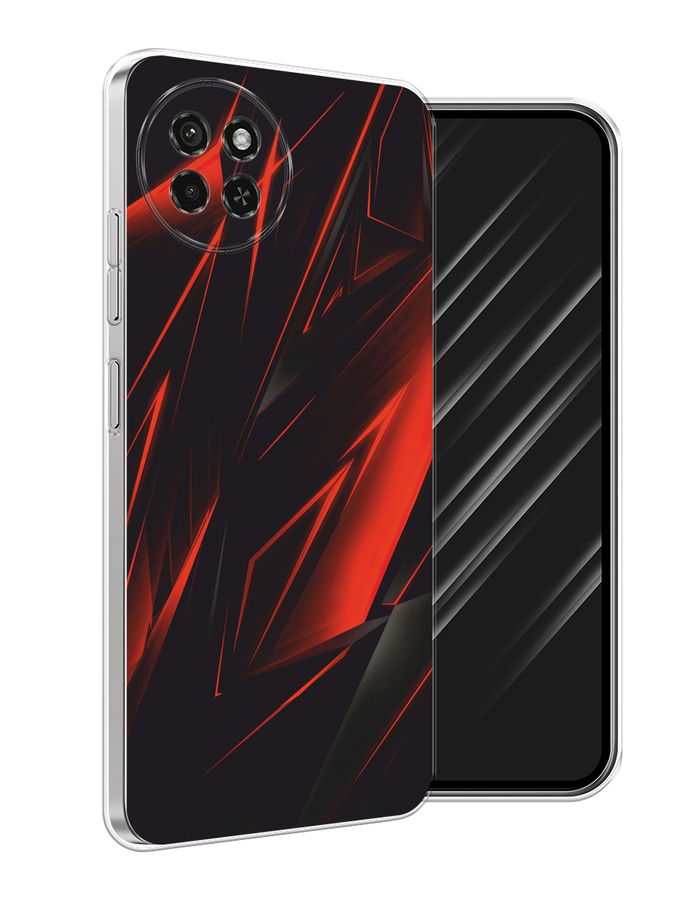 

Чехол Awog на Itel S23 "Игровой фон", Бордовый;красный;черный, 3201450-1