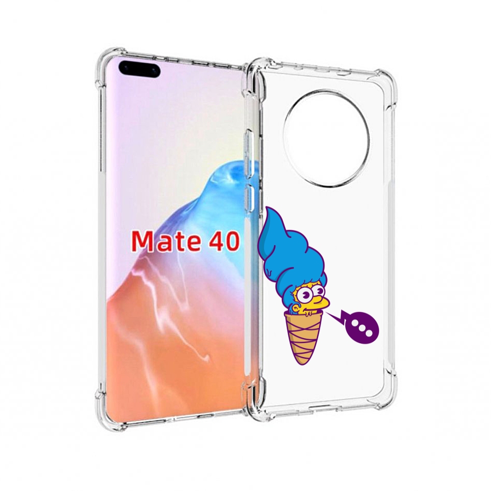 

Чехол MyPads Tocco для Huawei Mate 40 Мардж-рожок, Прозрачный, Tocco