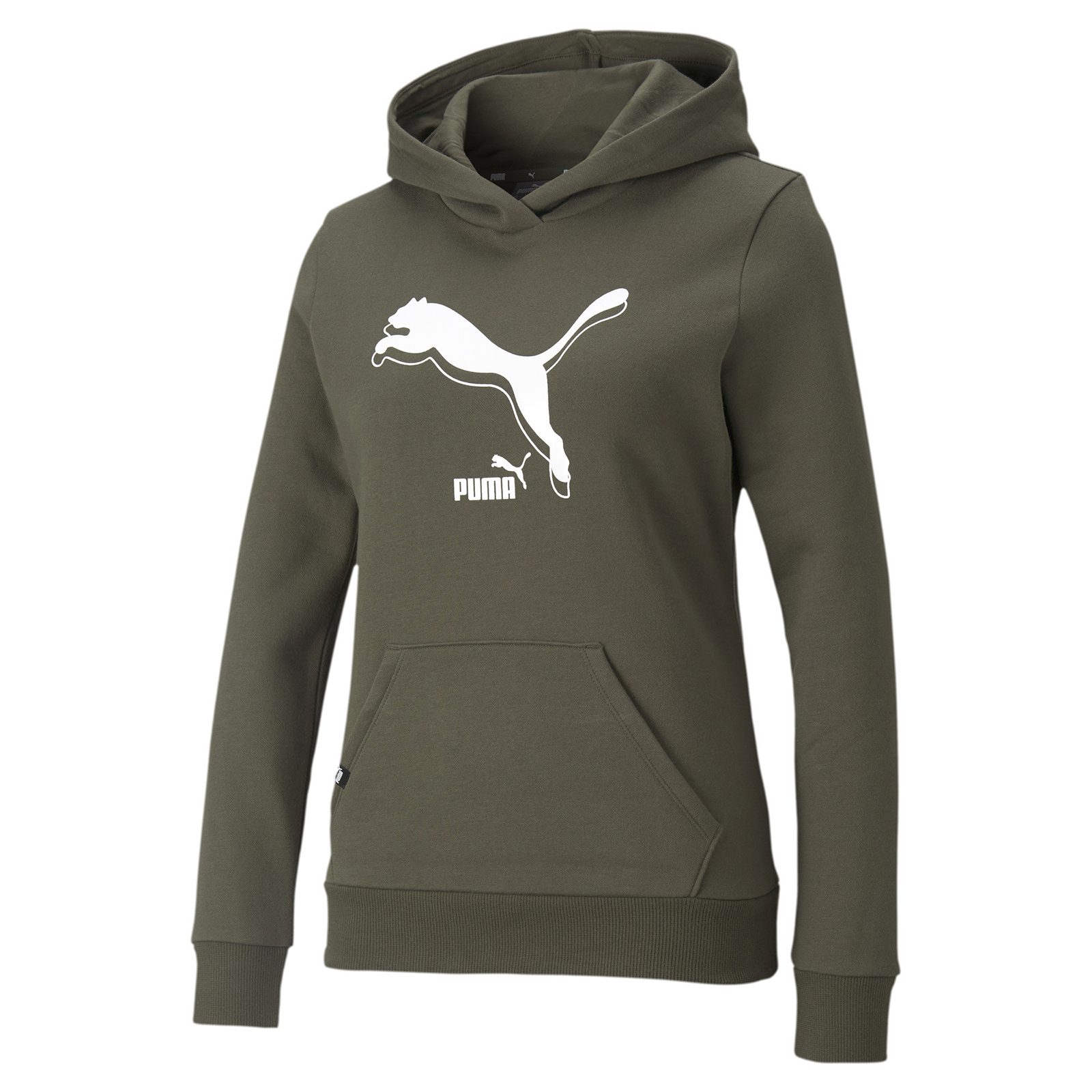 

Толстовка женская PUMA Power Logo Fl зеленая L, Power Logo Fl