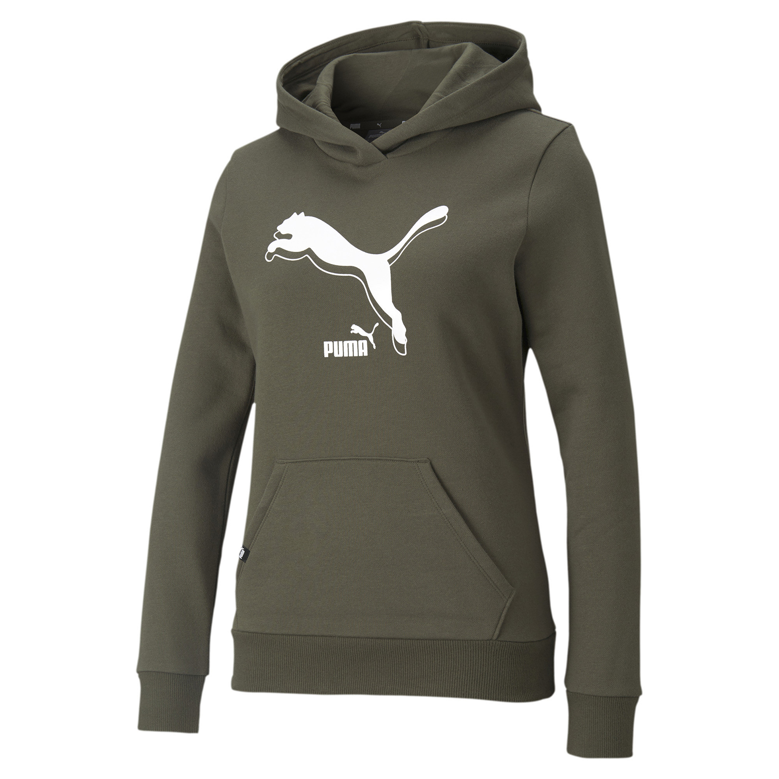 фото Толстовка женская puma power logo fl зеленая s