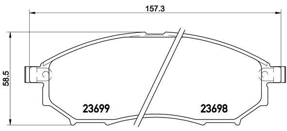 Колодки тормозные дисковые передн. INFINITI EX 09/07-> / INFINITI G Convertible 09/10-> /