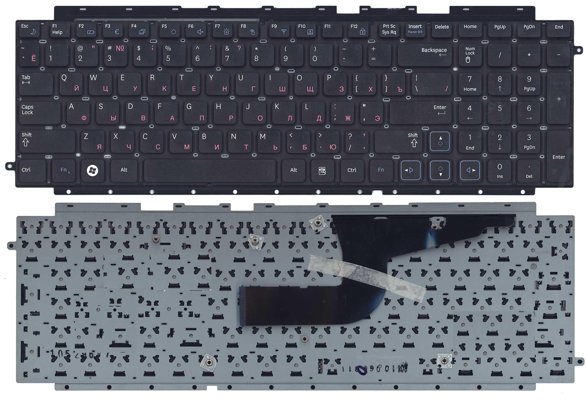 

Клавиатура OEM для ноутбука Samsung RC710 RC711 черная с рамкой