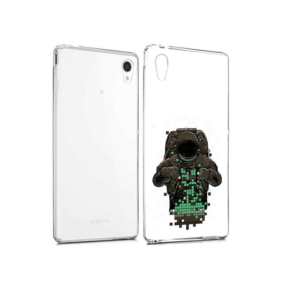 

Чехол MyPads Tocco для Sony Xperia M4 Aqua космонавт с пикселями (PT41841.249.394), Прозрачный, Tocco