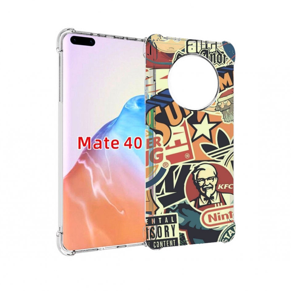 

Чехол MyPads Tocco для Huawei Mate 40 Лейблы-на-постере, Прозрачный, Tocco