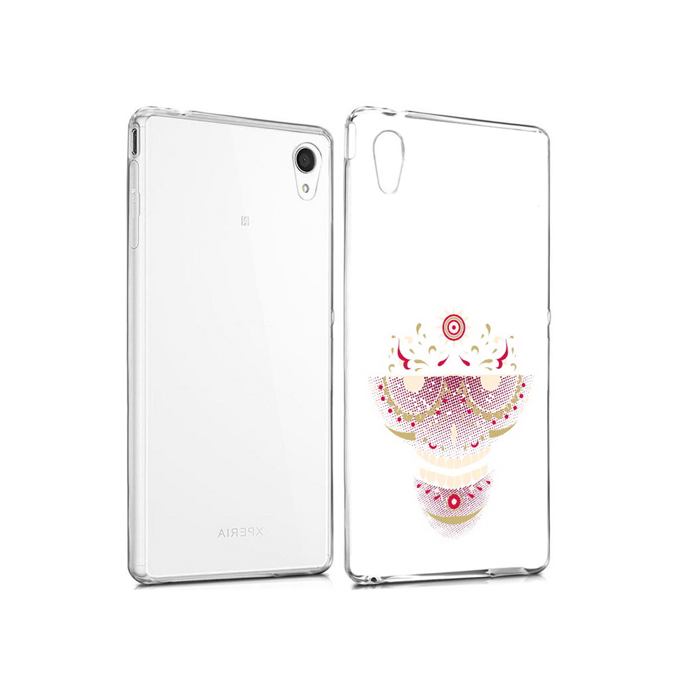 Чехол MyPads Tocco для Sony Xperia M4 Aqua карнавальный скелет абстракция