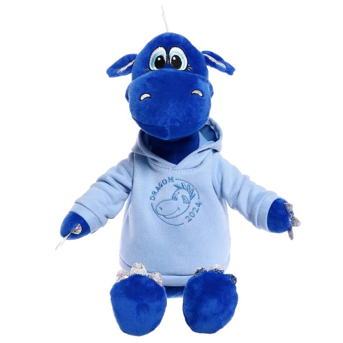 

Мягкая игрушка Kult of toys Дракон Дизель в толстовке, 25 см, синий