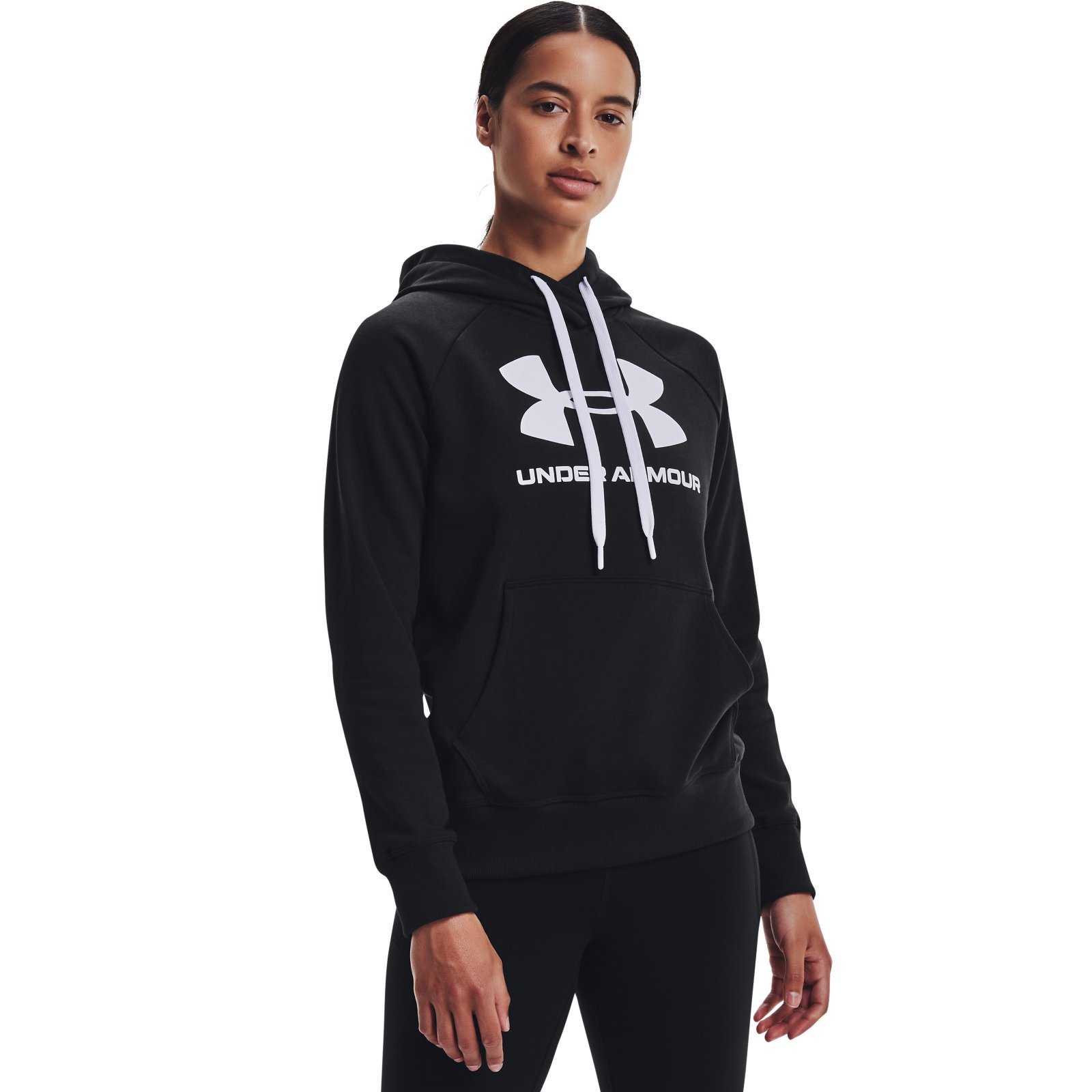 Худи женское Under Armour Rival Fleece Logo черное XS