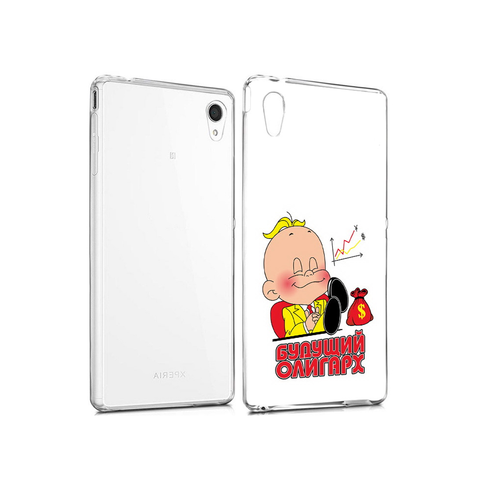 

Чехол MyPads Tocco для Sony Xperia M4 Aqua Будущий олигарх (PT41841.249.37), Прозрачный, Tocco