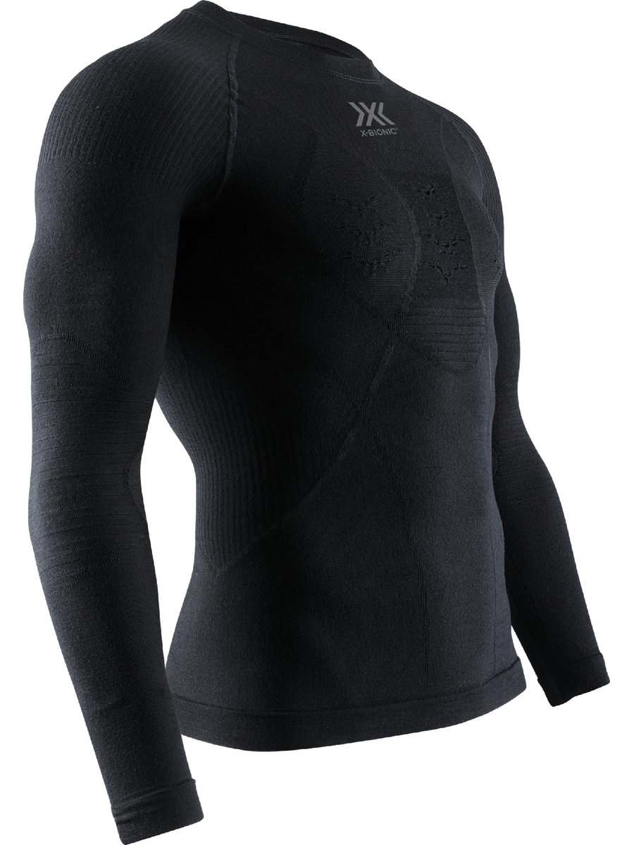 Термолонгслив мужской X-BIONIC Merino Shirt RN Lg Sl XL black/black