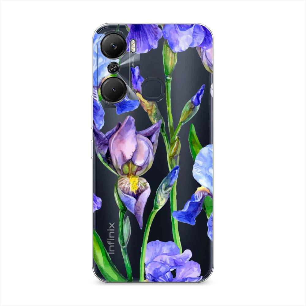 

Чехол Awog на Infinix Hot 12 Pro / Инфиникс Хот 12 Про "Синие ирисы", Фиолетовый;голубой;зеленый, 3102450-8