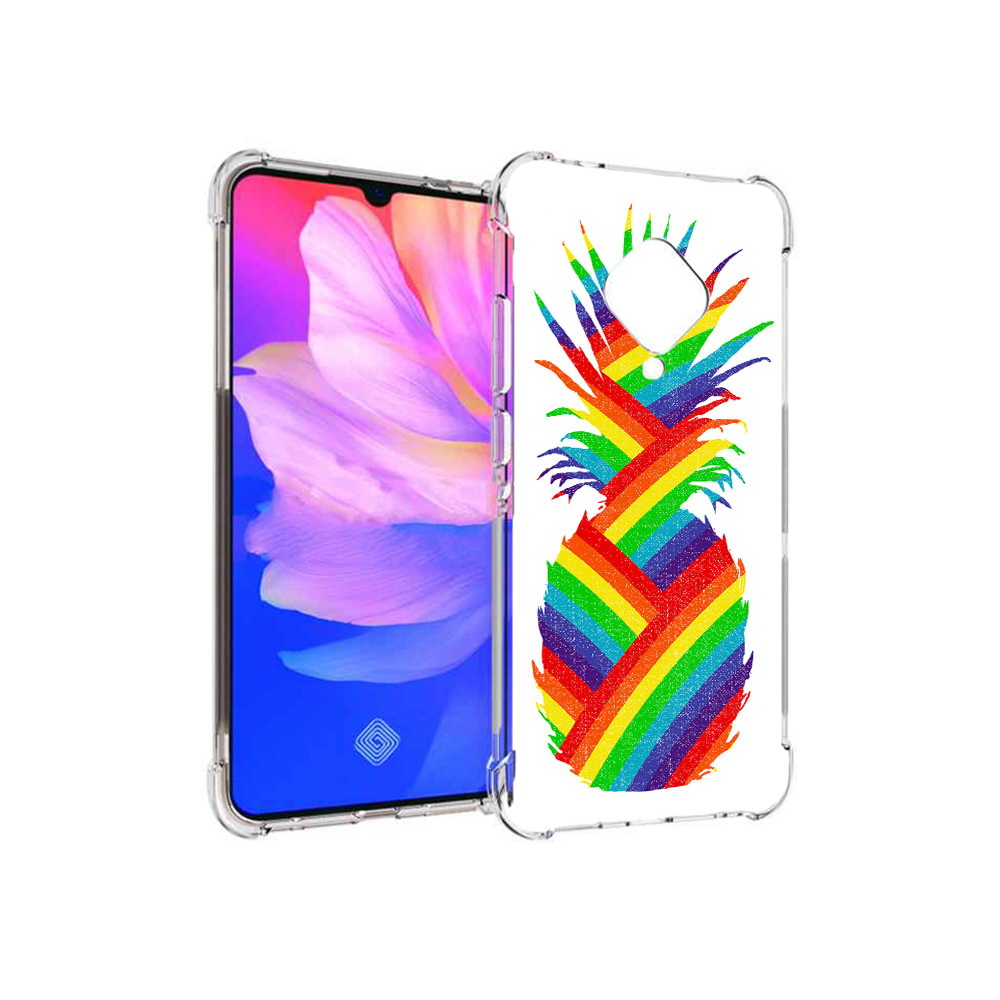 

Чехол MyPads Tocco для Vivo V17 радужный ананас (PT147343.378.566), Прозрачный, Tocco