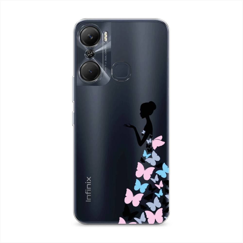 

Чехол Awog на Infinix Hot 12 Pro / Инфиникс Хот 12 Про "Платье из бабочек", Белый;розовый, 3102450-1