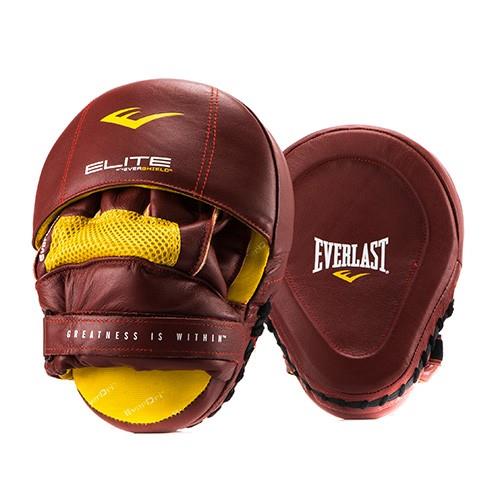 фото Everlast лапы everlast pro elite leather mantis красные