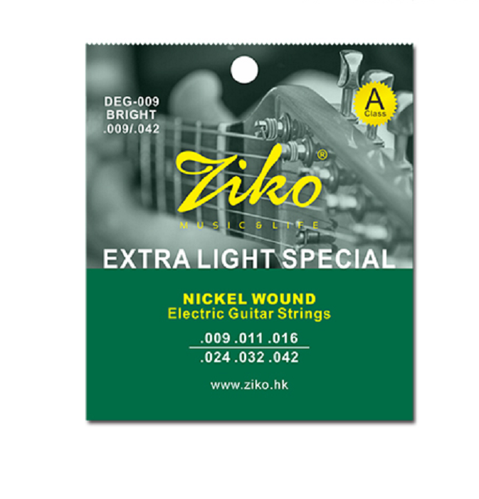 Струны для электро-гитары, ZIKO EXTRA LIGHT SPECIAL, DEG-009, 09-42