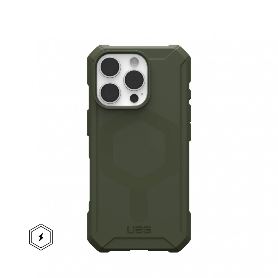 

Чехол UAG Essential Armor MagSafe для Apple iPhone 16 Pro Olive Drab, Зеленый, Essential Armor MagSafe