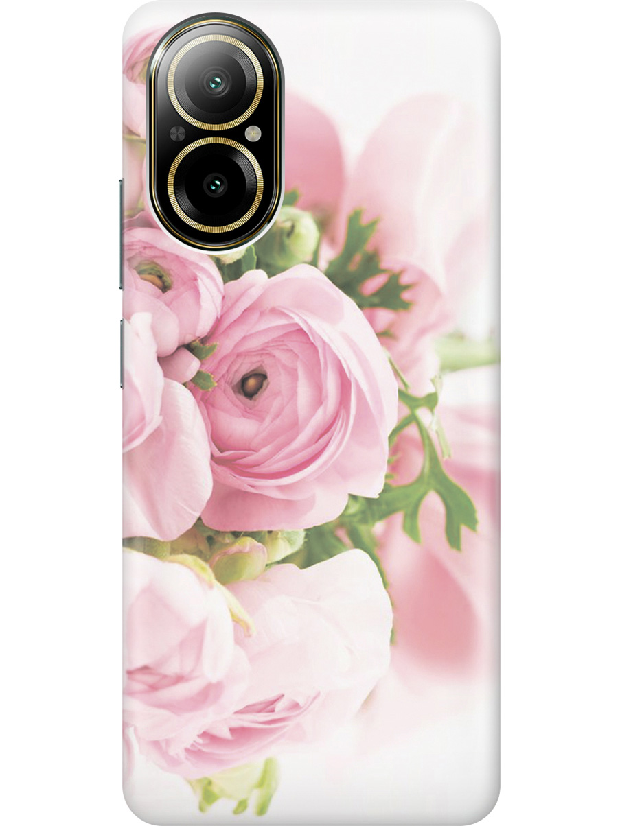 

Силиконовый чехол на Realme C67 с рисунком "Розовые розы", Белый;розовый, 20012142