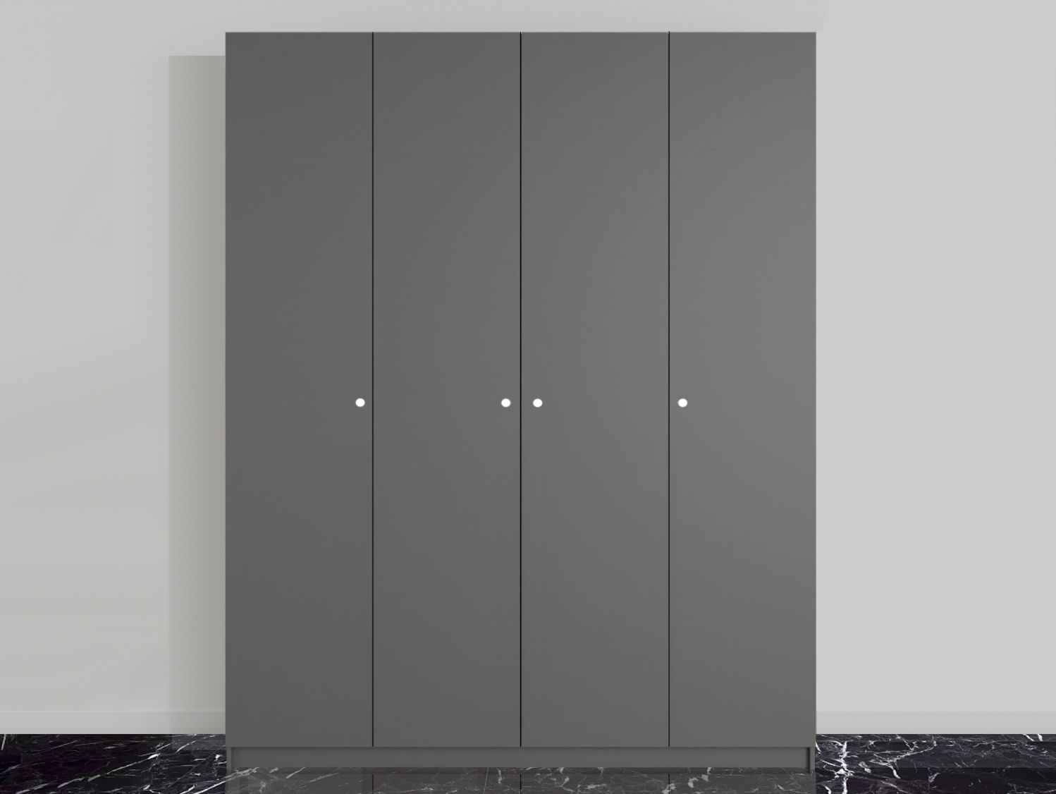

Шкаф QualisMebel Марсель Ultra 1600х600х2000, Графит, Серый, Марсель Ultra