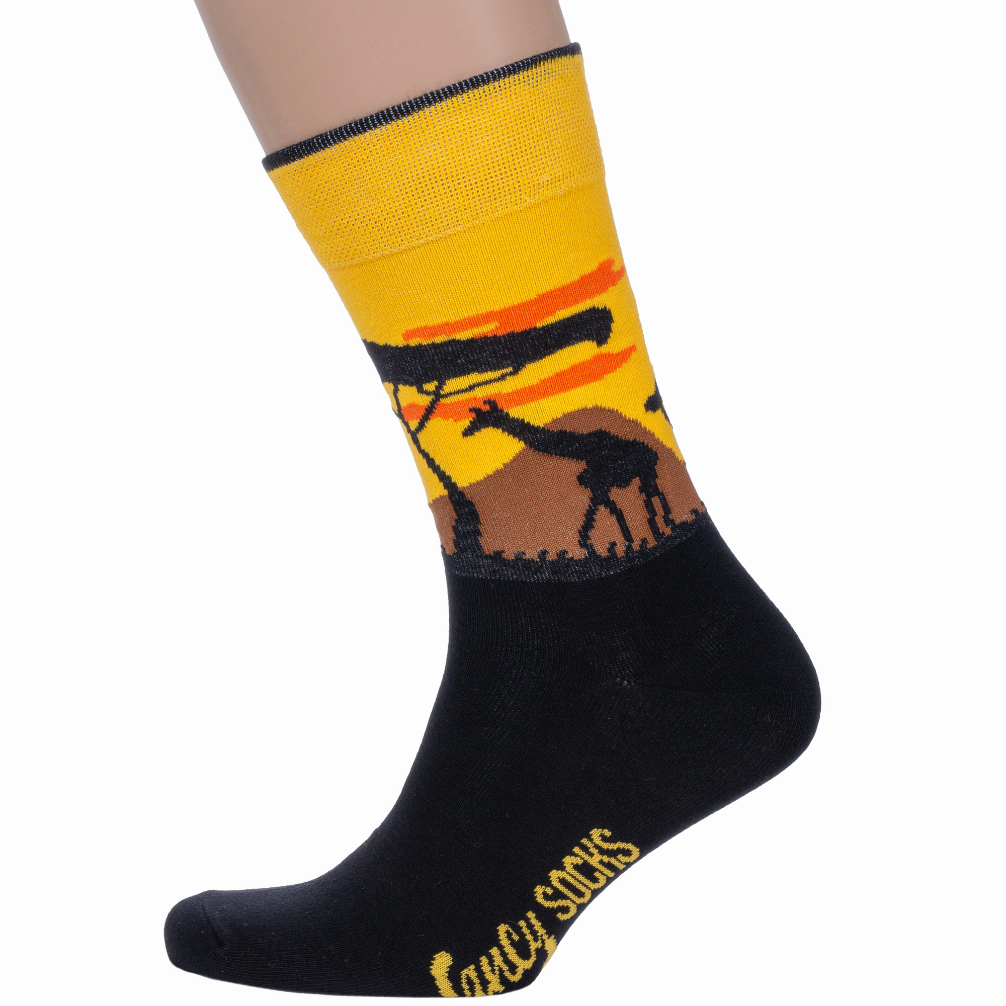 Носки мужские Para Socks FS10 черные; желтые 41-45