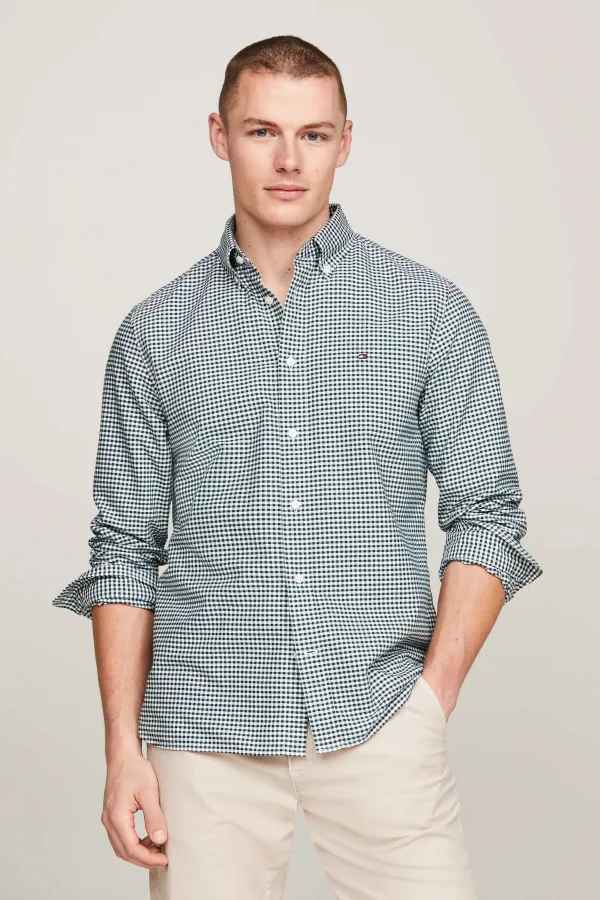 Рубашка мужская Tommy Hilfiger MW0MW36395 зеленая M 10990₽