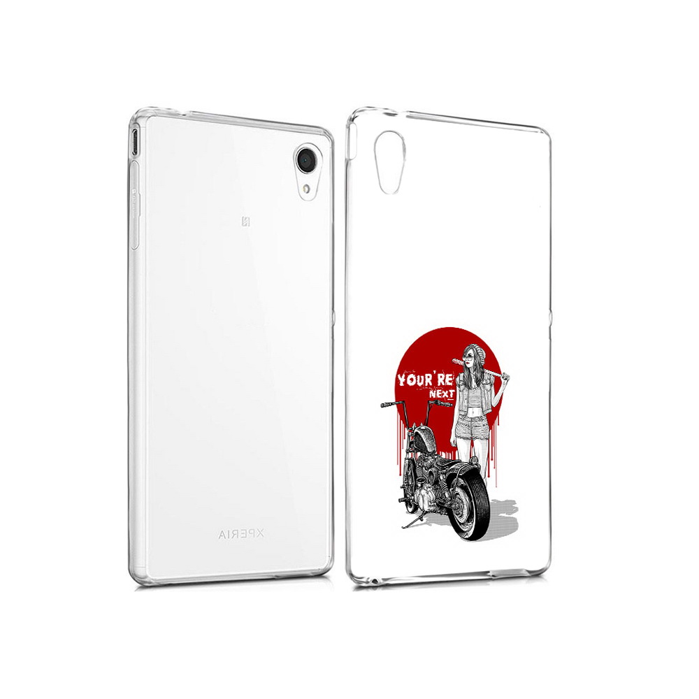 Чехол MyPads Tocco для Sony Xperia M4 Aqua девушка с мотоциклом (PT41841.249.315)