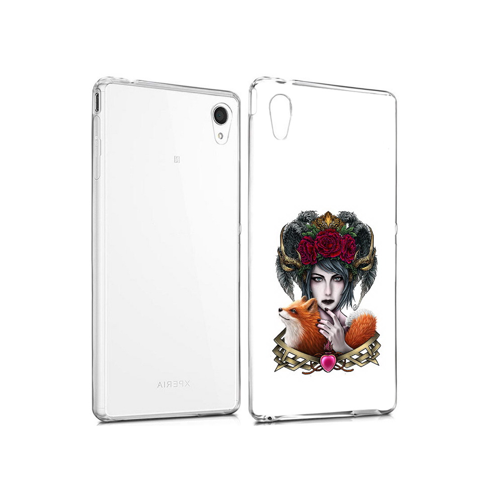 

Чехол MyPads Tocco для Sony Xperia M4 Aqua девушка с лисой (PT41841.249.314), Прозрачный, Tocco