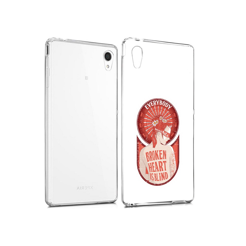 

Чехол MyPads Tocco для Sony Xperia M4 Aqua девушка разбитое сердце (PT41841.249.310), Прозрачный, Tocco
