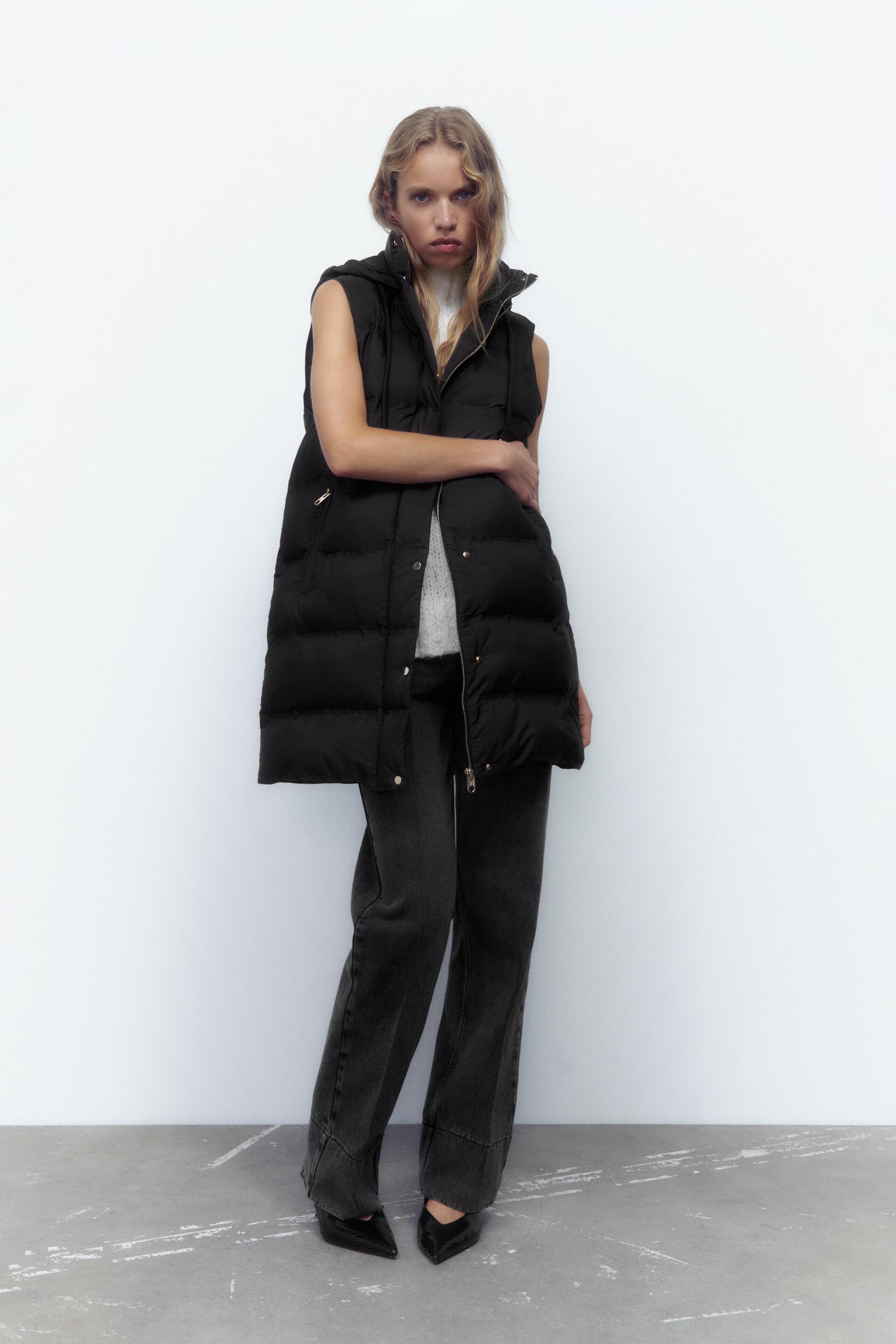 

Утепленный жилет женский ZARA 03046741 черный S (доставка из-за рубежа), 03046741