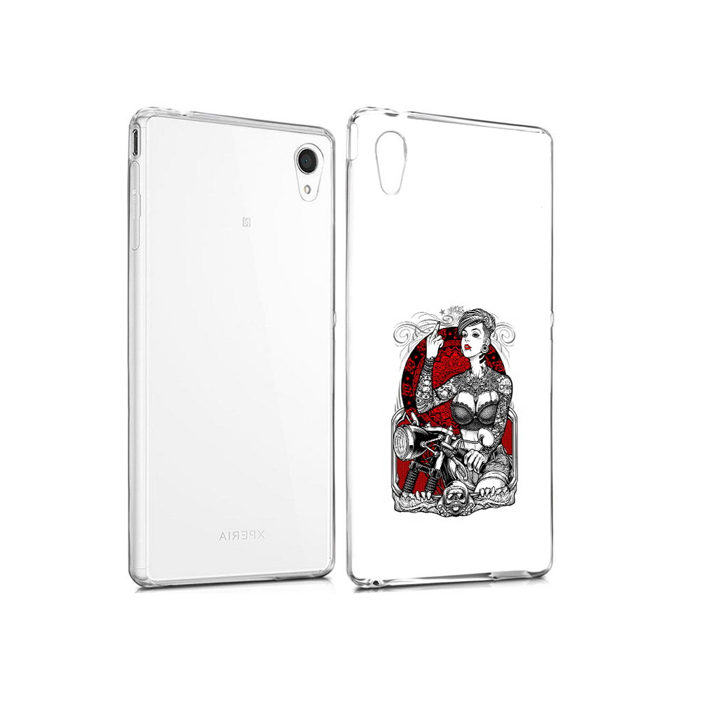 

Чехол MyPads Tocco для Sony Xperia M4 Aqua девушка на мотоцикле (PT41841.249.308), Прозрачный, Tocco