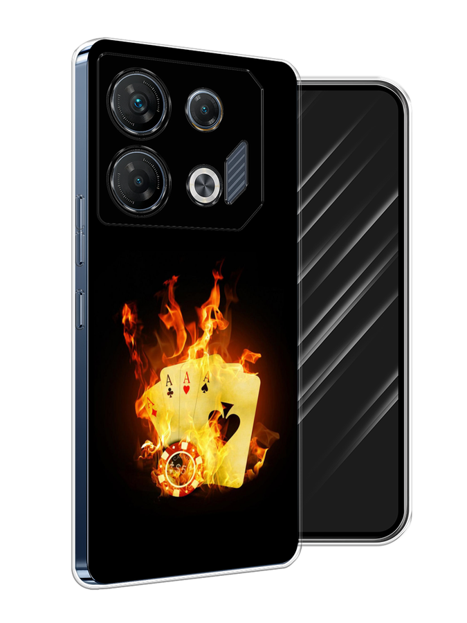 

Чехол Awog на Infinix GT 10 Pro "Горящие карты", Черный;оранжевый, 3104850-1