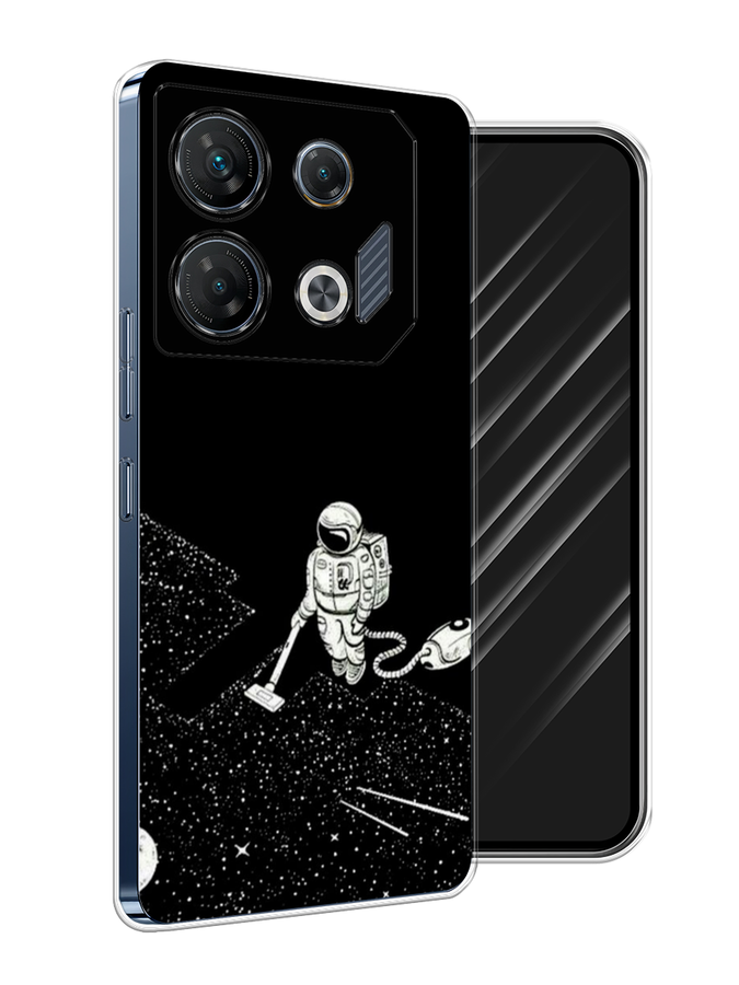 

Чехол Awog на Infinix GT 10 Pro "Космонавт с пылесосом", Белый, 3104850-1