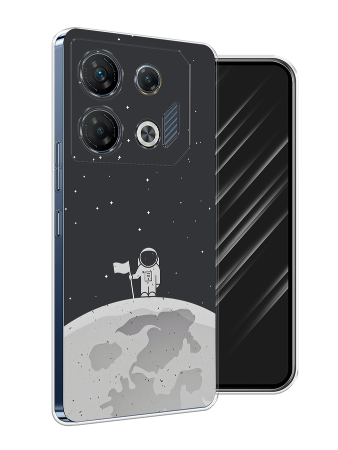 

Чехол Awog на Infinix GT 10 Pro "Первый на Луне", Черный, 3104850-1