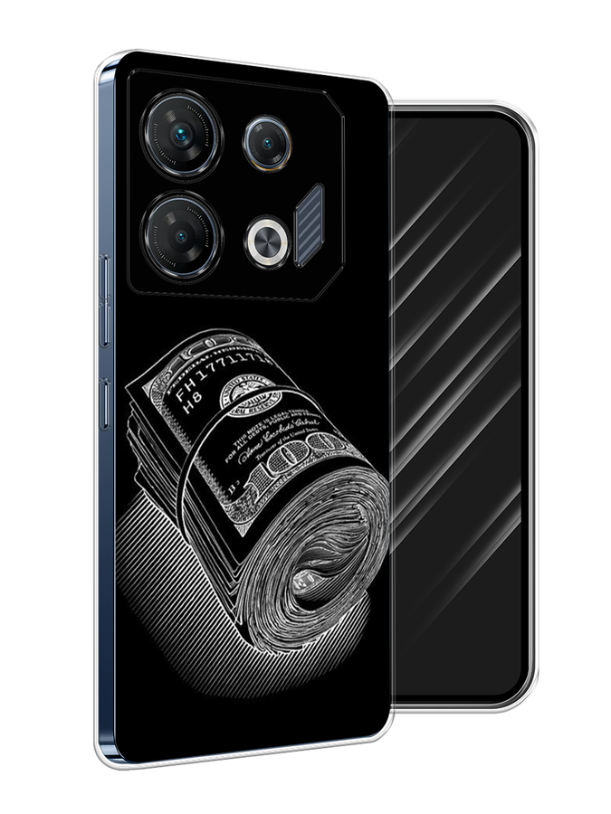

Чехол Awog на Infinix GT 10 Pro "Кубышка денег", Черный;серебристый, 3104850-1